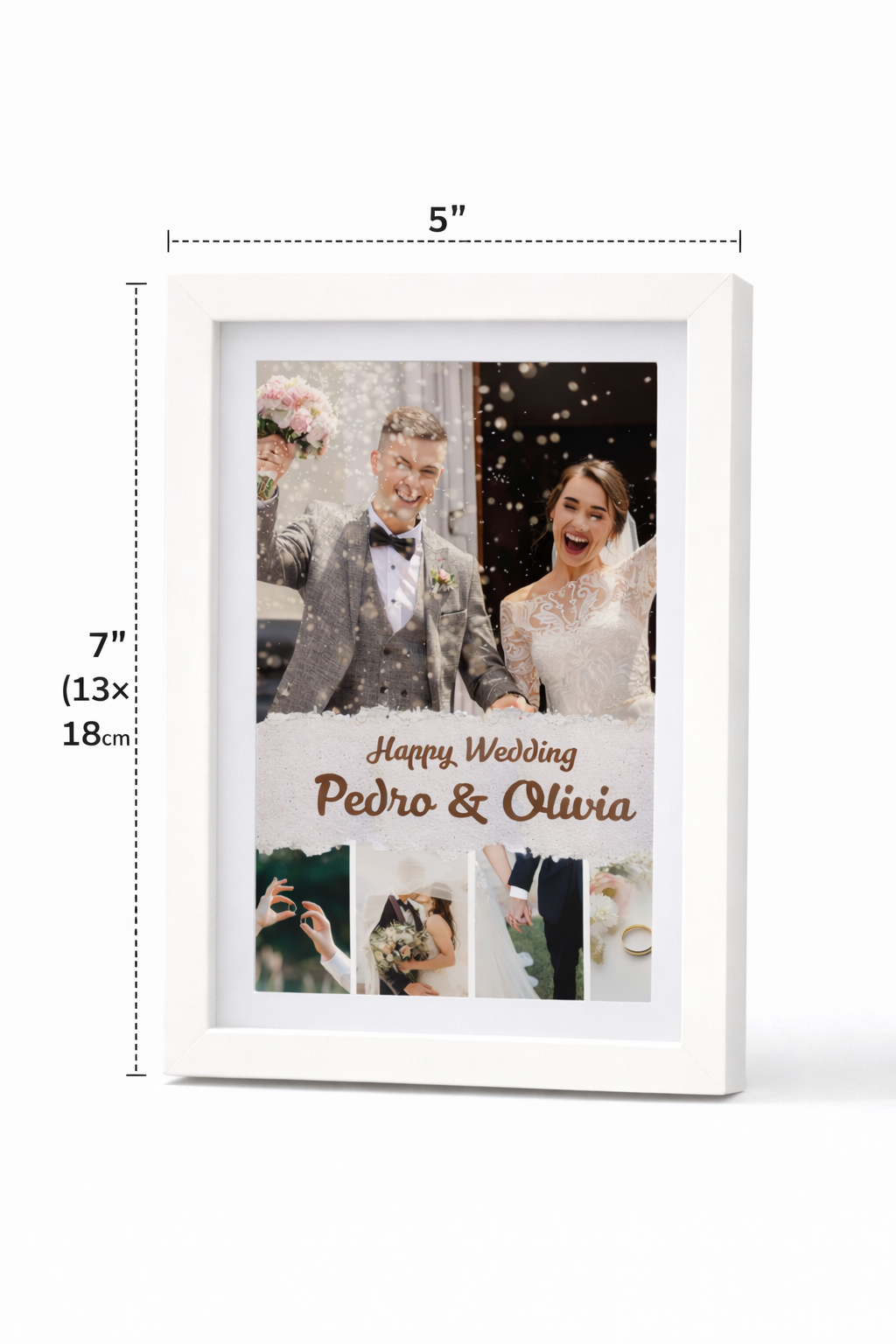 Simple Happy Wedding Photo Collage