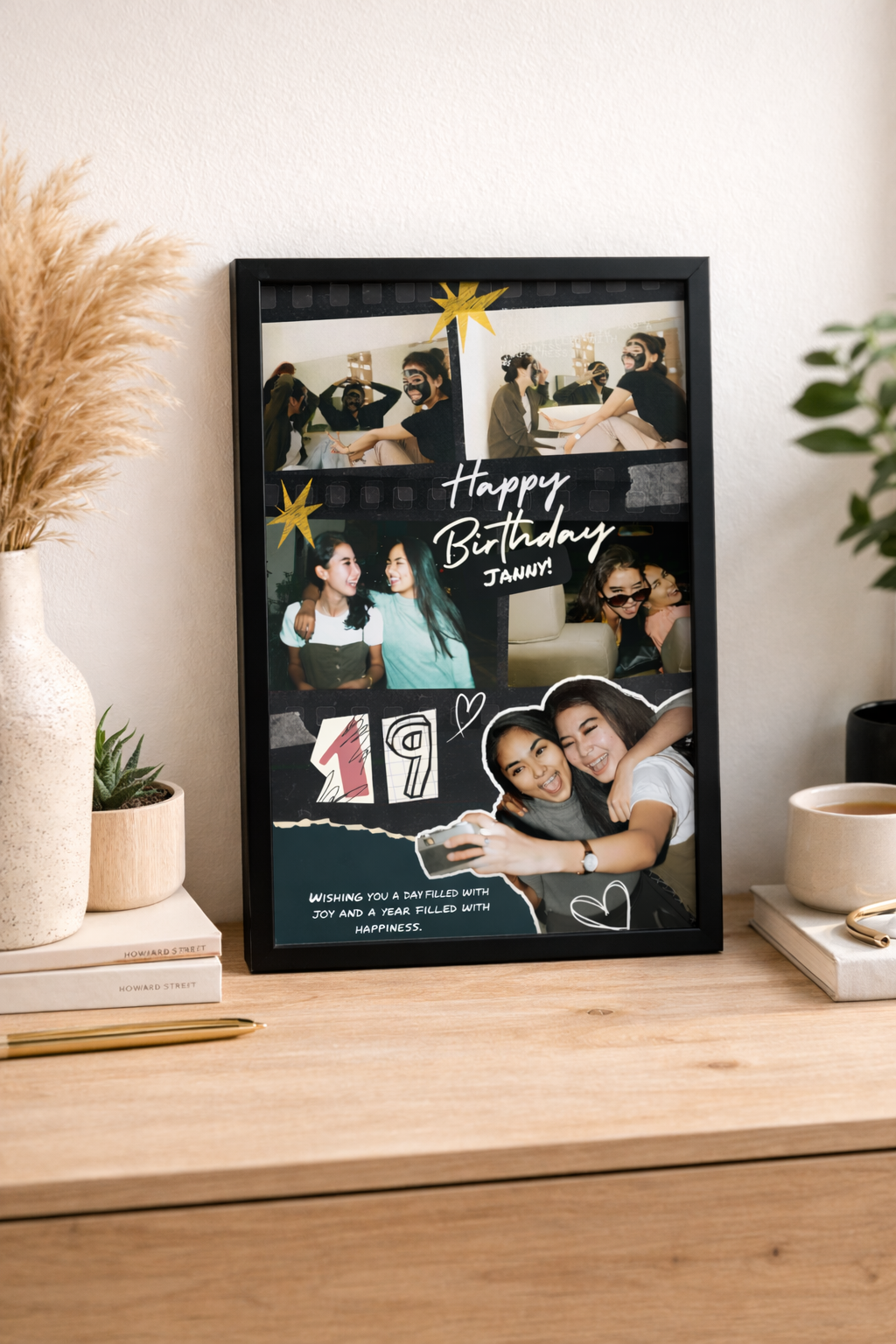 Scrapbook Film Frame Happy Birthday Greeting Frame